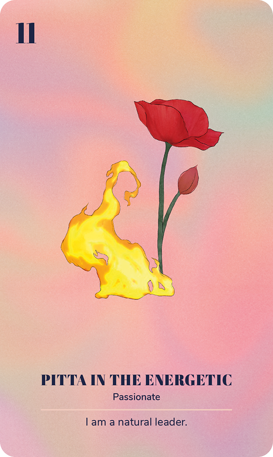 A card from the Ayurveda Yoga Deck