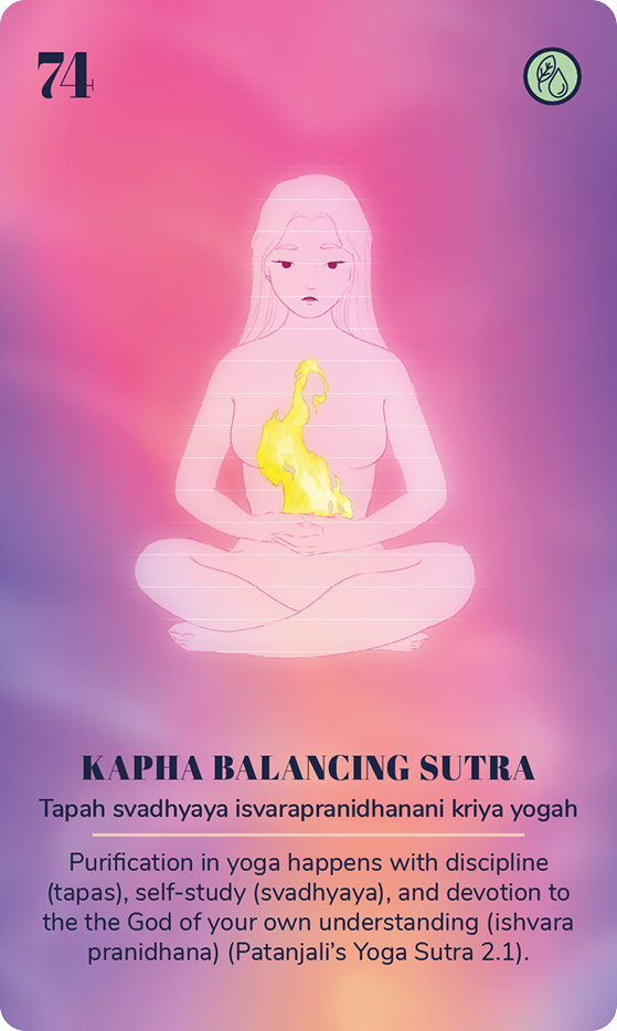 A card from the Ayurveda Yoga Deck