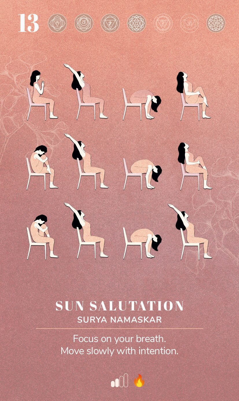 Turn seated stretches into an energizing break
