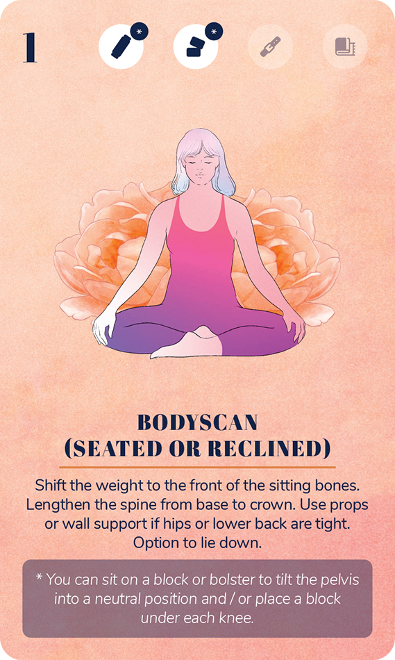 Somatic card from the Restorative Yoga Deck