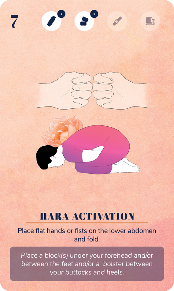 Somatic card from the Restorative Yoga Deck