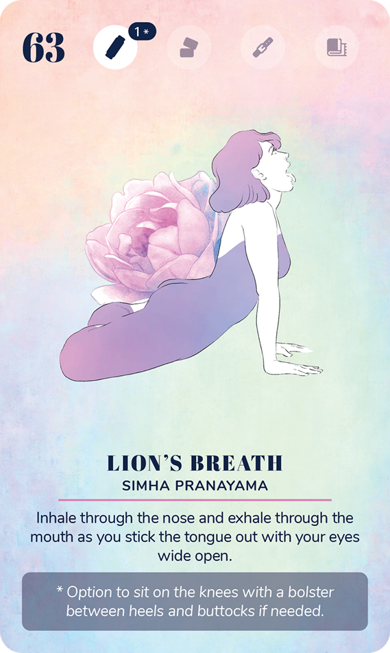 Pranayama card from the Restorative Yoga Deck
