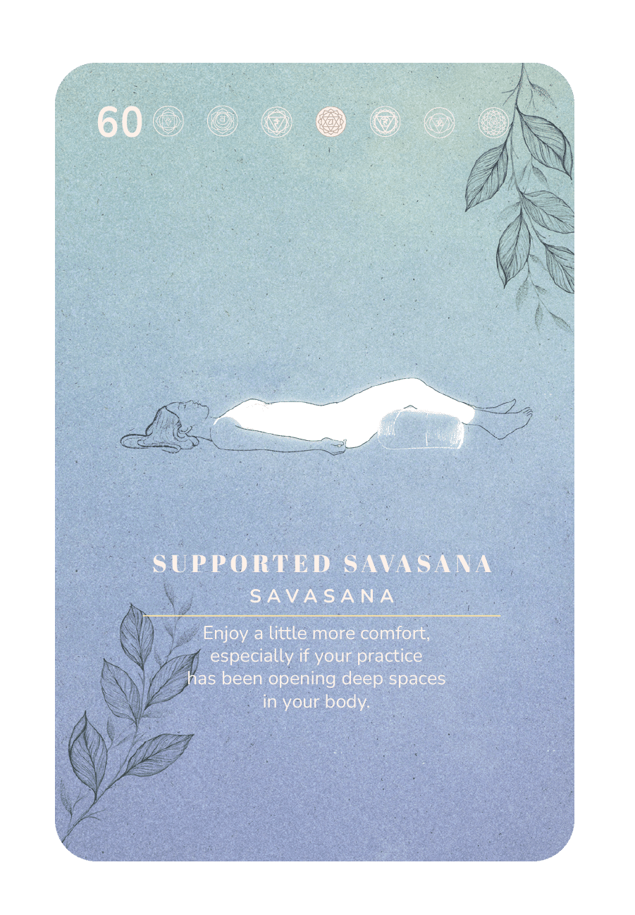 Yin card 60, Supported Savasana