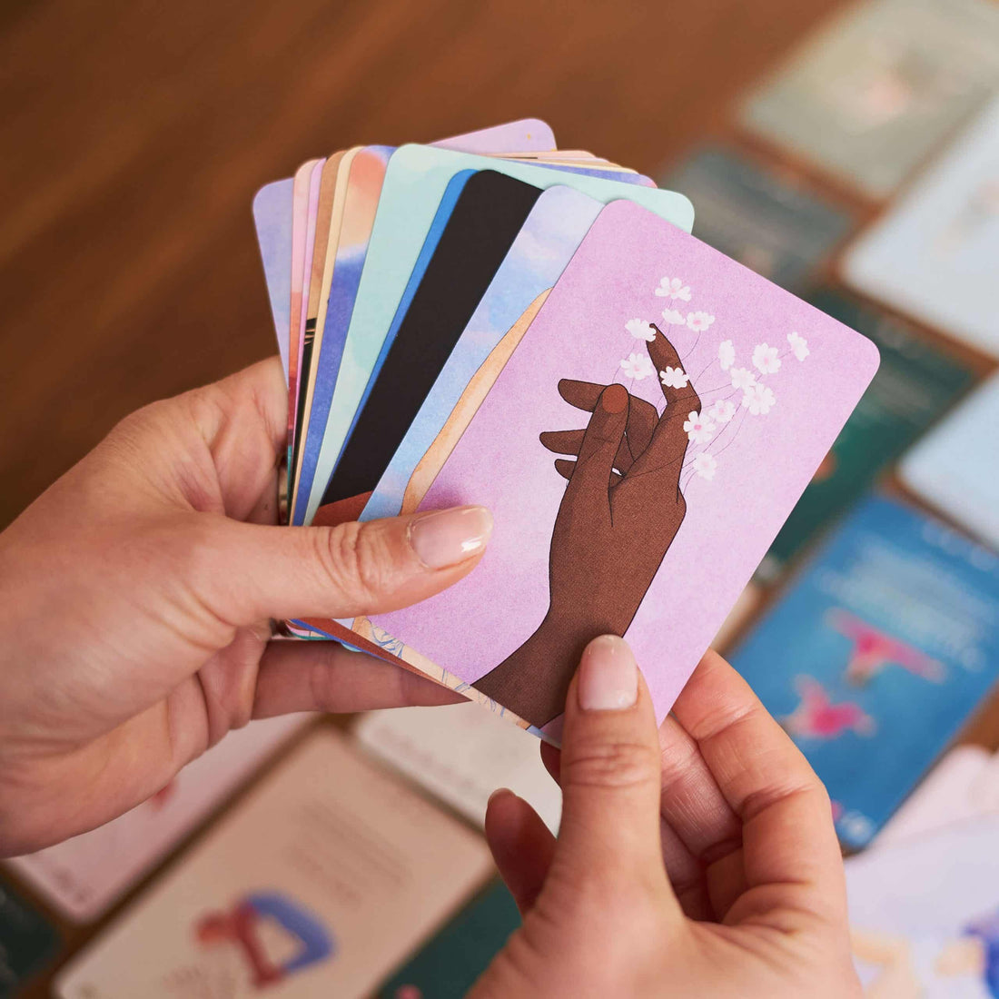 The Expansion Deck laid out in a sequence