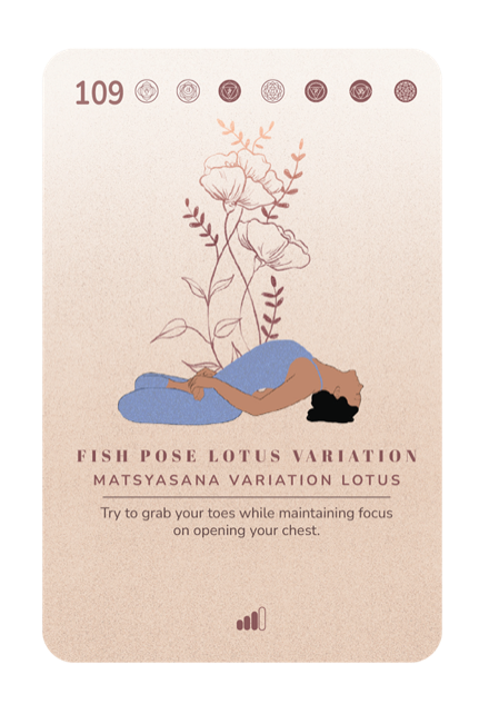 Card 109, Fish Pose Lotus Variation