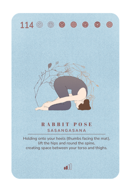 Card 114, Rabbit Pose