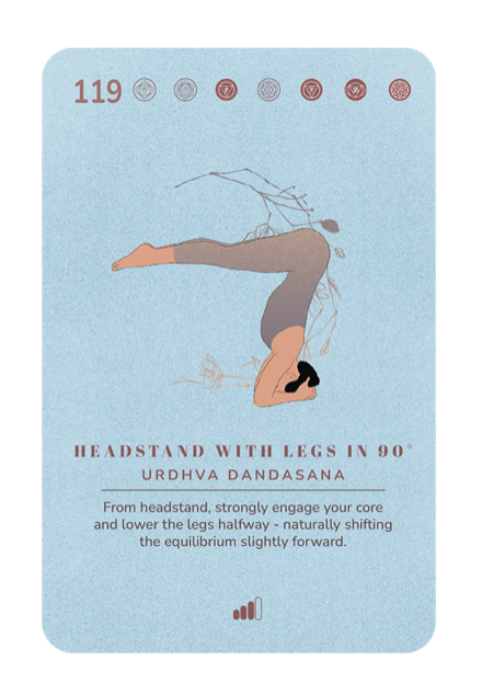 Card 119, Headstand with Legs At 90°