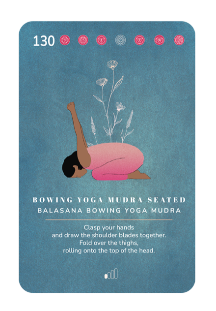 Card 130, Bowing Yoga Mudra Seated
