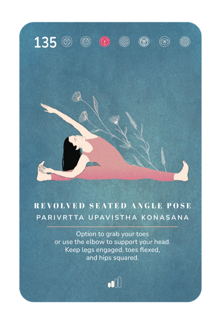 Card 135, Revolved Seated Angle Pose