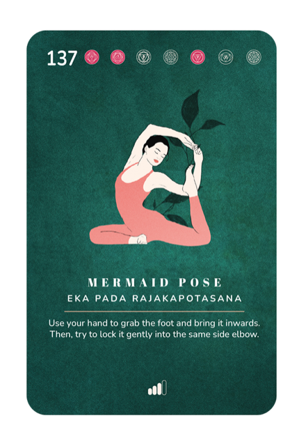Card 137, Mermaid Pose