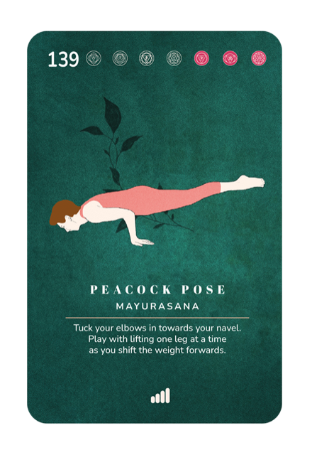 Card 139, Peacock Pose