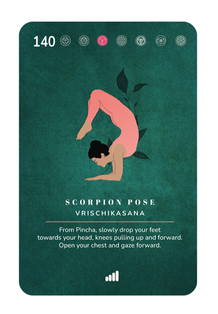Card 140, Scorpion Pose