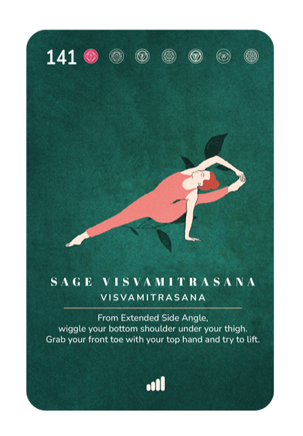Card 141, Sage Visvamitrasana