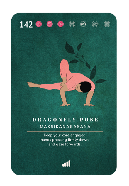 Card 142, Dragonfly Pose