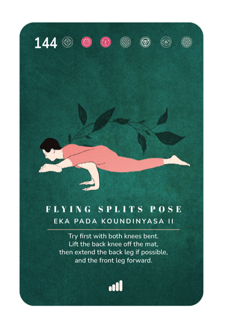 Card 144, Flying Splits Pose
