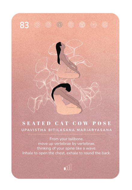 Card 83, Seated Cat Cow Pose