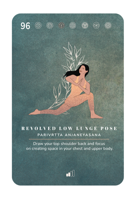 Card 96, Revolved Low Lunge Pose