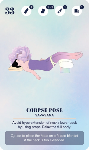 A Restorative Yoga Deck card
