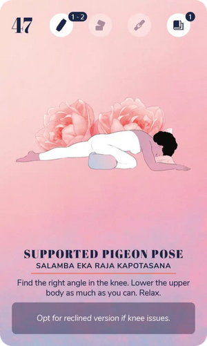 A Restorative Yoga Deck card