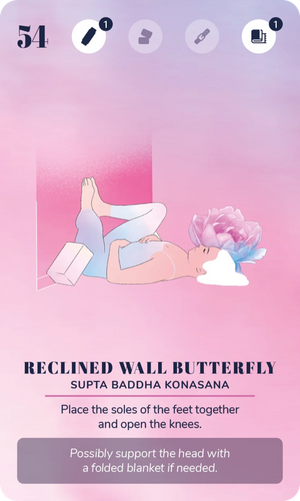 A Restorative Yoga Deck card