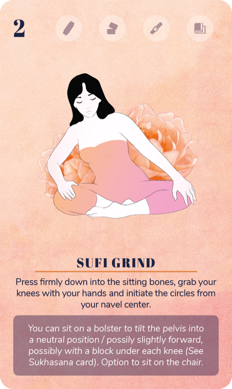 Restorative Yoga Deck card: Sufi Grind