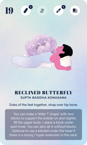 A Restorative Yoga Deck card