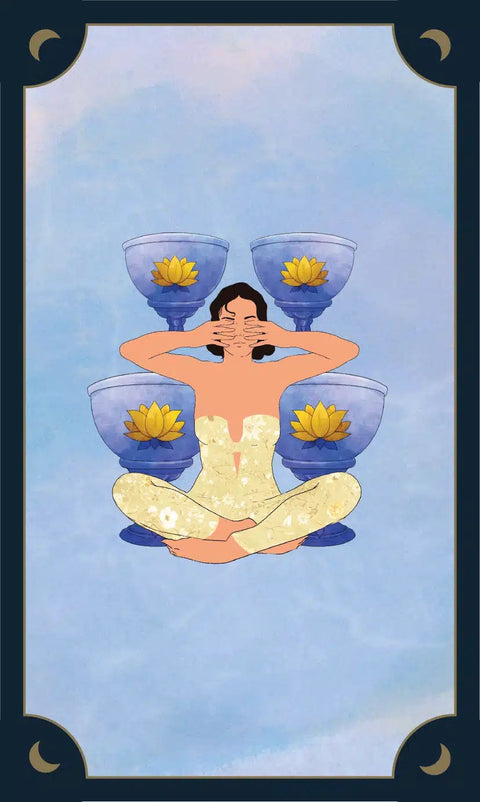 Tarot Yoga Deck card: Four of Cups