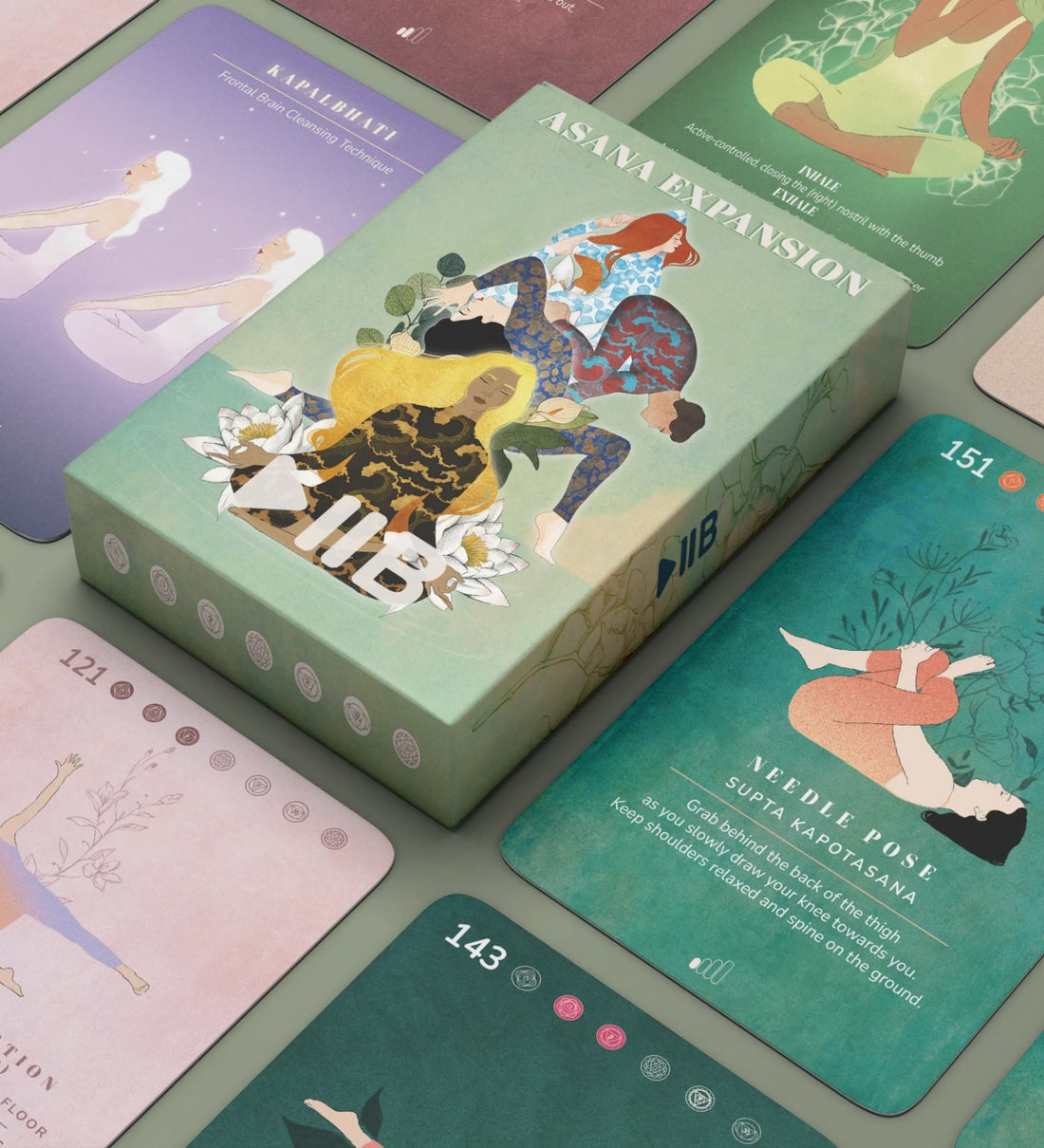The Asana Expansion Deck box and cards