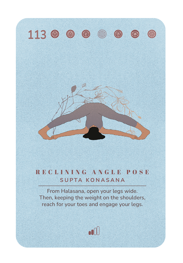 Card 113, Reclining angle pose
