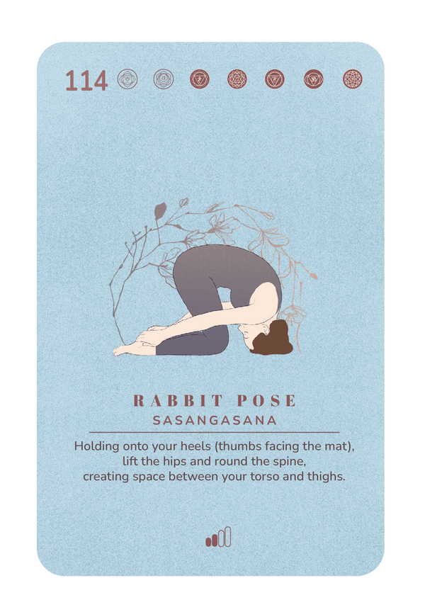 Card 114, Rabbit pose, front