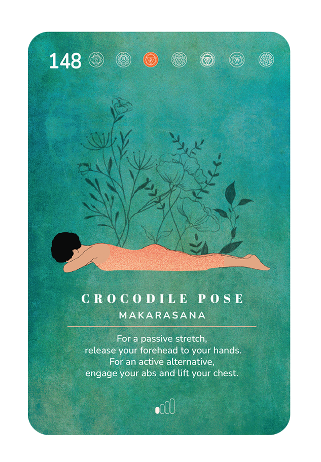 Card 148, Crocodile pose