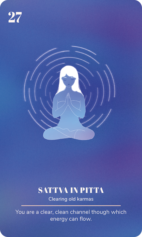 A card from the Ayurveda Yoga Deck: Slow pranayama