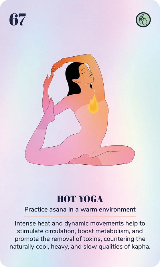 A card from the Ayurveda Yoga Deck