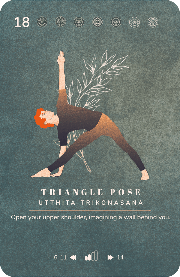 Triangle Pose card, front