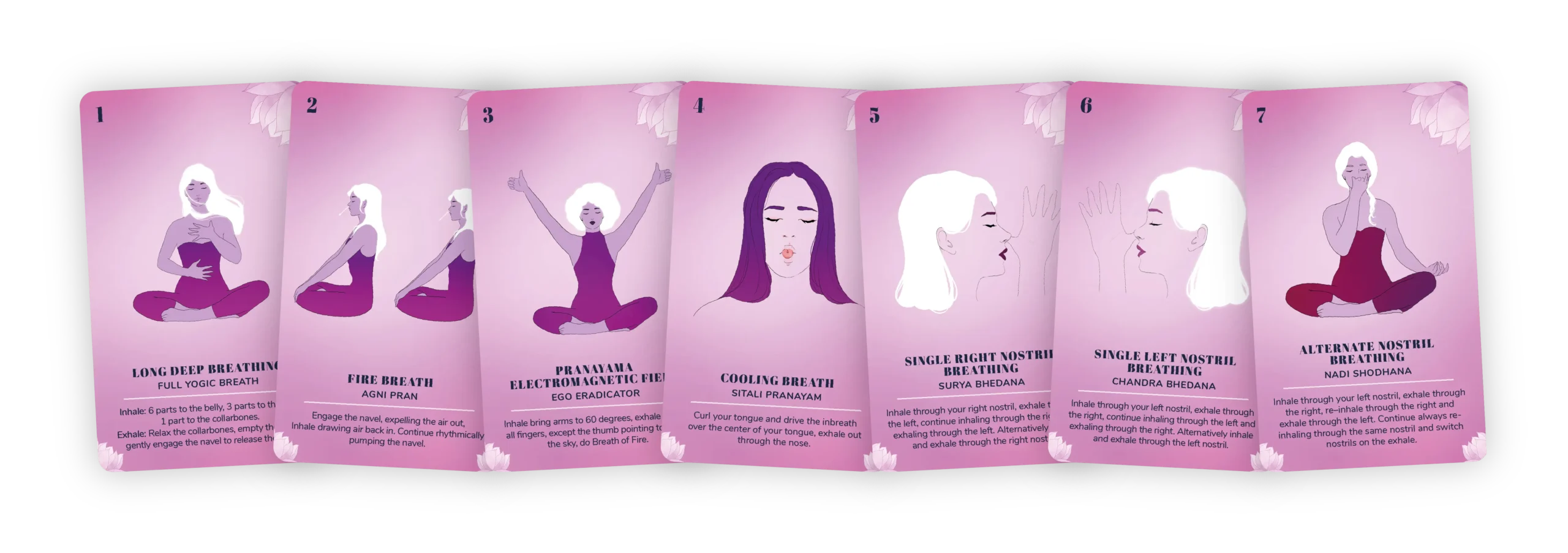 Pranayama cards from the Kundalini Yoga Deck
