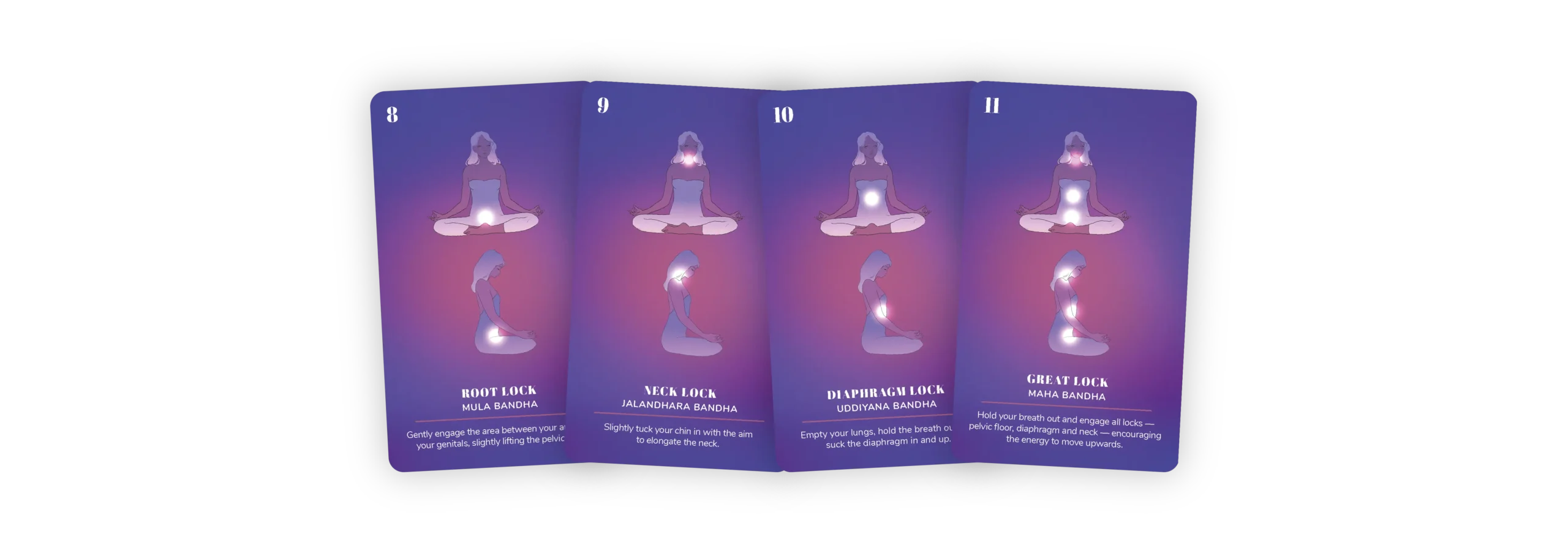 Kumbhakas & bandhas cards from the Kundalini Yoga Deck