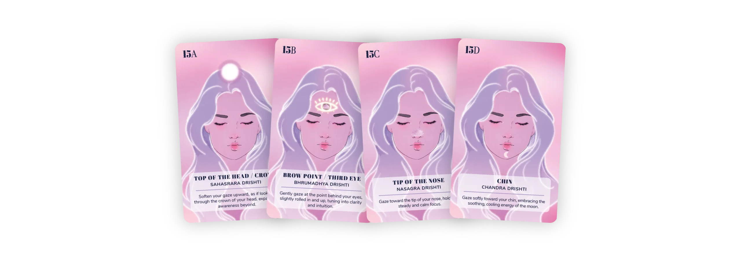 Drishti cards from the Kundalini Yoga Deck
