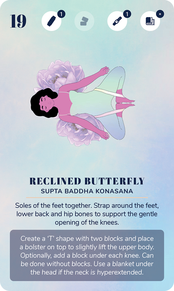 Wall pose card from the Restorative Yoga Deck