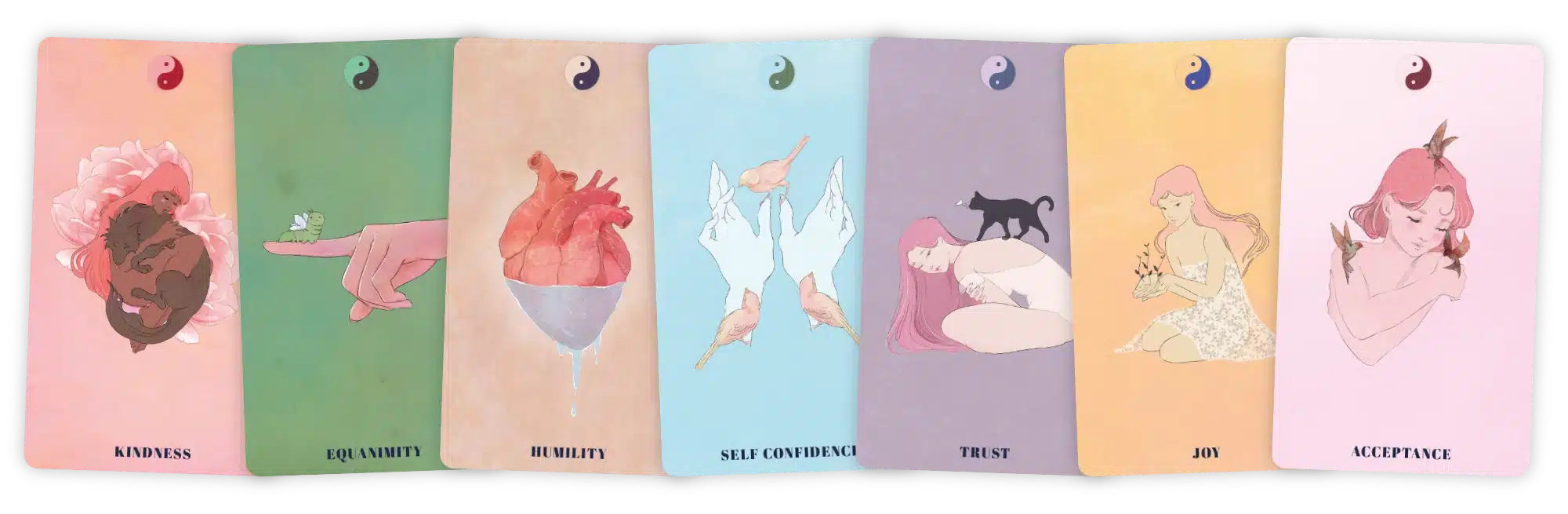 Emotion cards cards from the Restorative Yoga Deck