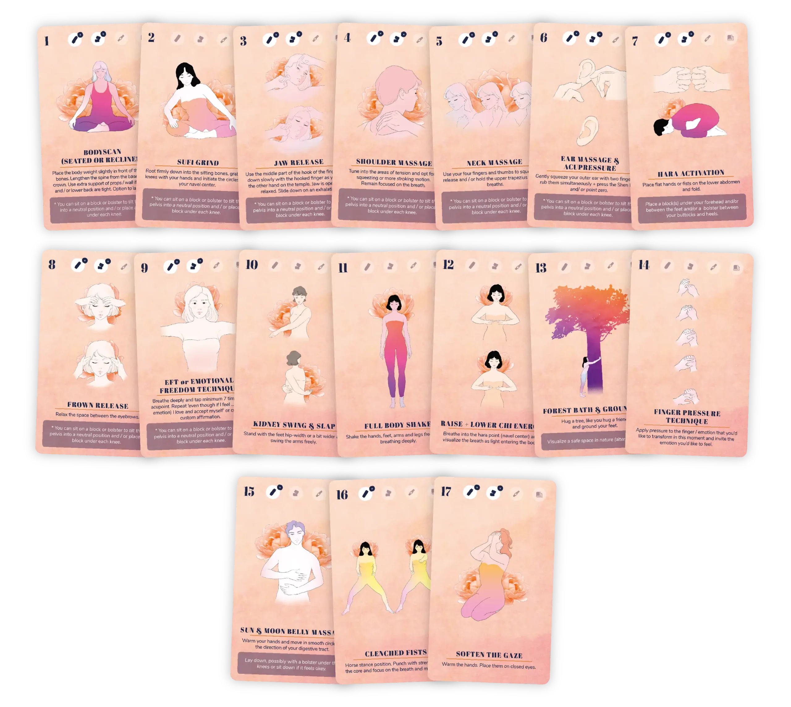 Somatic practices cards from the Restorative Yoga Deck