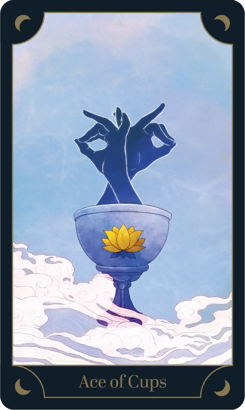 A card from the Tarot Yoga Deck: Kilaka mudra · new emotional beginnings