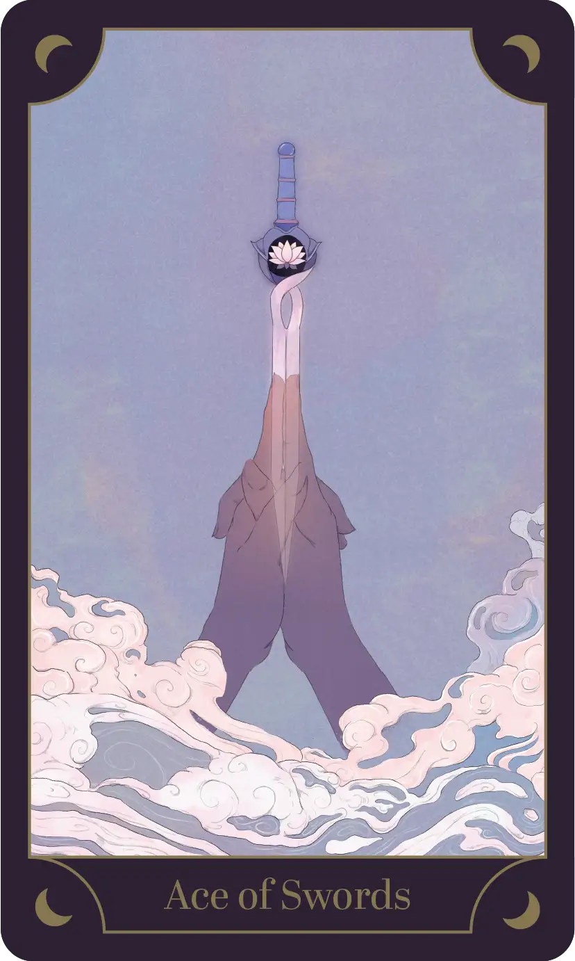 A card from the Tarot Yoga Deck: Kali mudra · mental clarity and breakthroughs