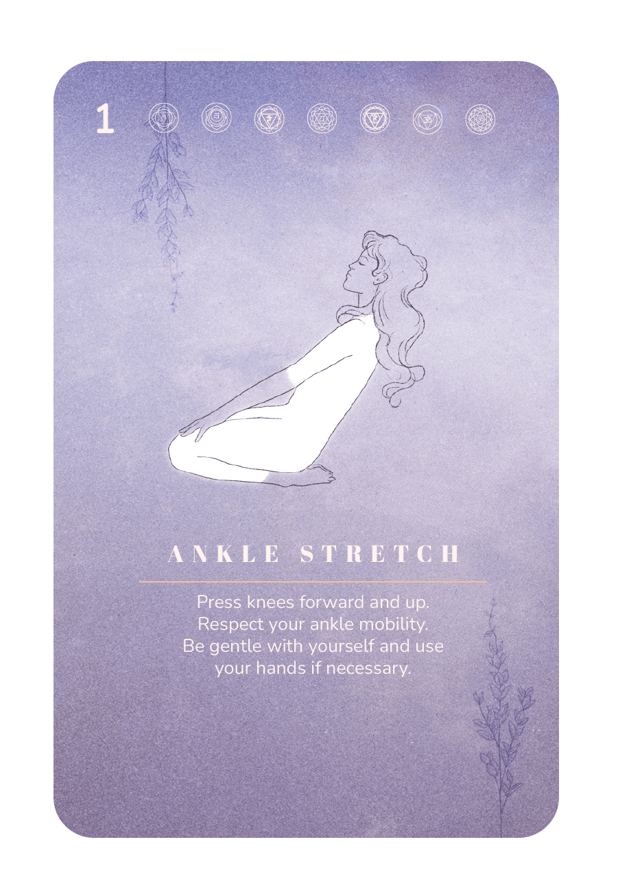 Yin card 1, Ankle Stretch