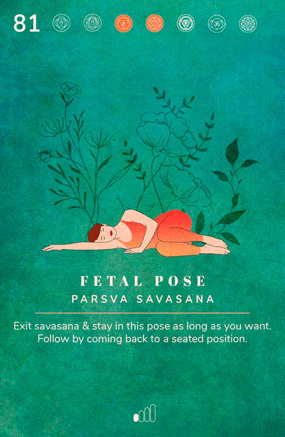 Yoga Deck card 81, Fetal Pose