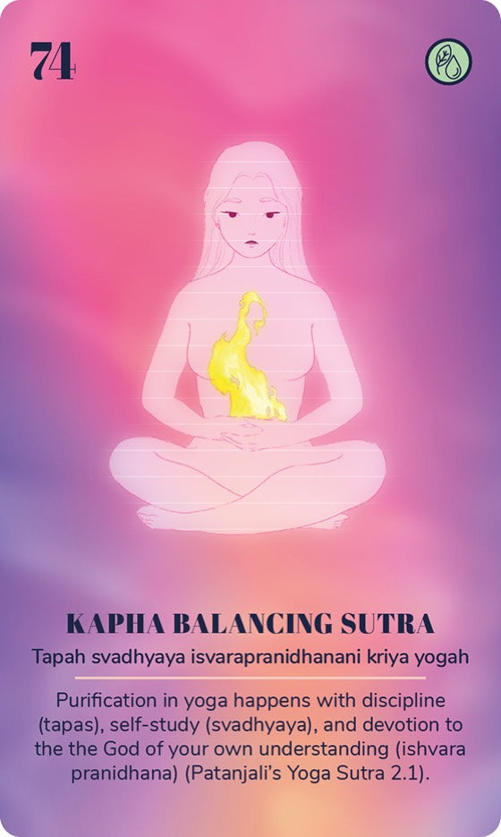A card from the Ayurveda Yoga Deck