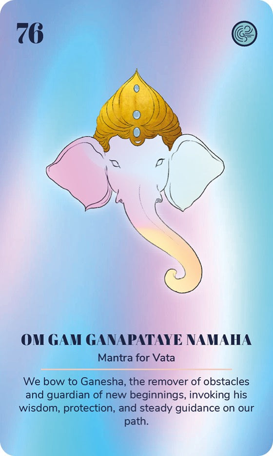 A card from the Ayurveda Yoga Deck
