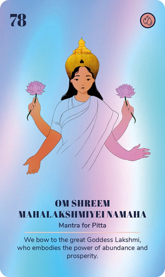 A card from the Ayurveda Yoga Deck