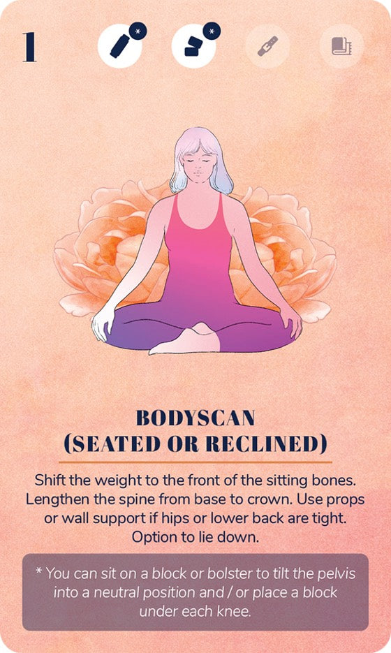 A card from the Restorative Yoga Deck