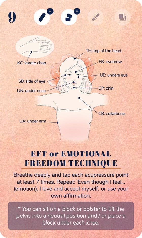 A card from the Restorative Yoga Deck